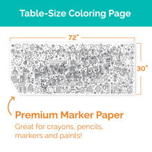 Load image into Gallery viewer, Birthday Table-Size Coloring Page | 30" x 72" inches