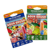 Load image into Gallery viewer, 2 Pack Dino &amp; Farm Aqua Brush Set, Color with Water, Reusable Travel Activity Books