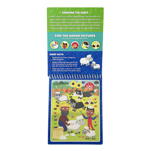 Fun on the Farm Aqua Brush, Color with Water, Reusable Travel Activity Book