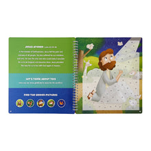 Load image into Gallery viewer, The Life of Jesus Sticker Stories from the New Testament - Spiral Bound Activity Story Book