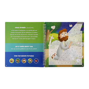 The Life of Jesus Sticker Stories from the New Testament - Spiral Bound Activity Story Book