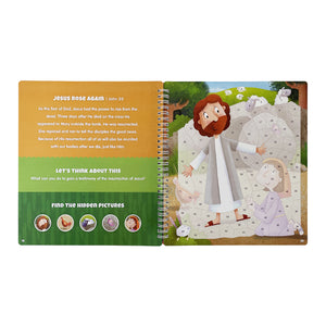 The Life of Jesus Sticker Stories from the New Testament - Spiral Bound Activity Story Book