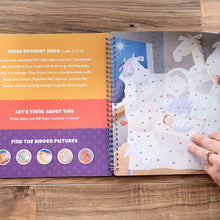 Load image into Gallery viewer, The Life of Jesus Sticker Stories from the New Testament - Spiral Bound Activity Story Book