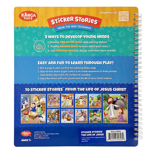 The Life of Jesus Sticker Stories from the New Testament - Spiral Bound Activity Story Book