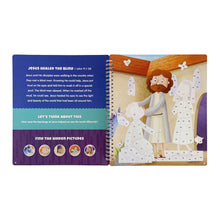 Load image into Gallery viewer, The Life of Jesus Sticker Stories from the New Testament - Spiral Bound Activity Story Book