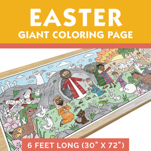 Giant Easter Resurrection Coloring Page | 30" x 72" inches