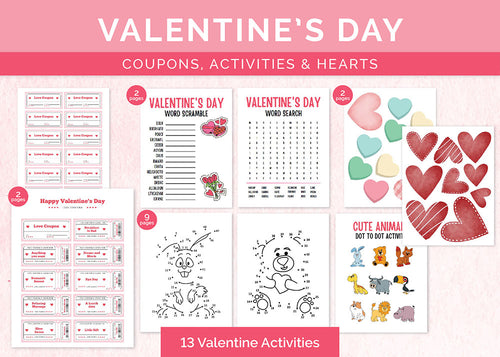 Valentine's Day Activities Printable PDF Digital Download