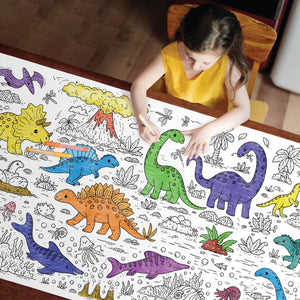 Dinosaur Table-Size Coloring Page | 30" x 72" inches