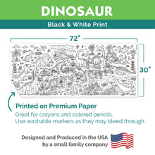 Load image into Gallery viewer, Dinosaur Table-Size Coloring Page | 30&quot; x 72&quot; inches