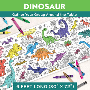 Dinosaur Table-Size Coloring Page | 30" x 72" inches