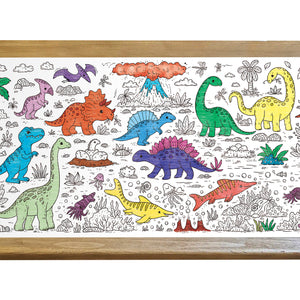Dinosaur Table-Size Coloring Page | 30" x 72" inches