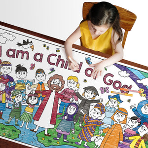 I am a Child of God Table-Size, Coloring Page | 30" x 72" inches