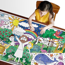 Load image into Gallery viewer, Creation Story Table-Size, Coloring Page | 30&quot; x 72&quot; inches