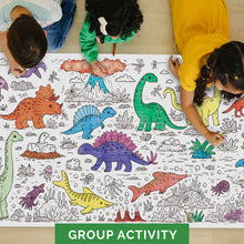 Load image into Gallery viewer, Dinosaur Table-Size Coloring Page | 30&quot; x 72&quot; inches