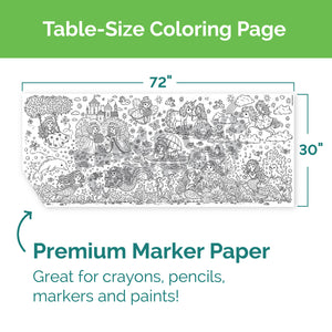 Dinosaur Table-Size Coloring Page | 30" x 72" inches