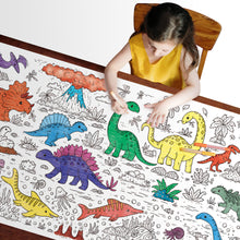 Load image into Gallery viewer, Dinosaur Table-Size Coloring Page | 30&quot; x 72&quot; inches