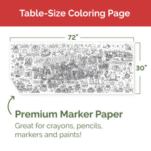Load image into Gallery viewer, Nativity Christmas Table-Size Coloring Page | 30&quot; x 72&quot; inches