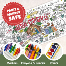 Load image into Gallery viewer, Nativity Christmas Table-Size Coloring Page | 30&quot; x 72&quot; inches