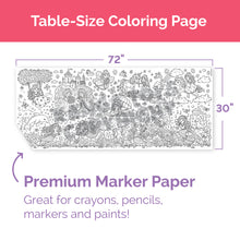 Load image into Gallery viewer, Princess &amp; Mermaid Table-Size Coloring Page | 30&quot; x 72&quot; inches