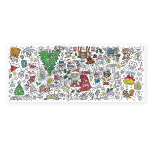 Santa Christmas Table-Size Coloring Page | 30" x 72" inches