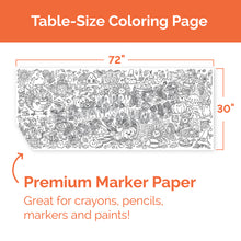 Load image into Gallery viewer, Thanksgiving Table-Size Coloring Page | 30&quot; x 72&quot; inches