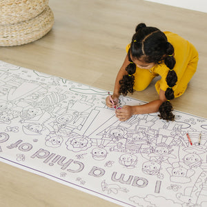 Table-Size I am a Child of God Coloring Page | 30" x 72" inches