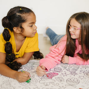 Santa Christmas Table-Size Coloring Page | 30" x 72" inches