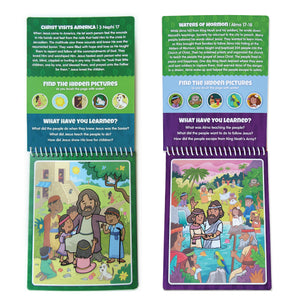 Two Pack Book of Mormon Aqua Brush Activity Book Set, Reusable Travel Activity