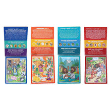 Load image into Gallery viewer, 4 Pack of Aqua Brush Activity Books: Old Testament, Old Testament #2, New Testament, and New Testament #2 Set