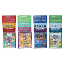 Load image into Gallery viewer, 4 Pack of Aqua Brush Activity Books: Old Testament, Old Testament #2, New Testament, and New Testament #2 Set