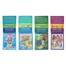 Load image into Gallery viewer, 4 Pack of Aqua Brush Activity Books: Old Testament, Old Testament #2, New Testament, and New Testament #2 Set