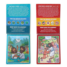 Load image into Gallery viewer, Two Pack New Testament Aqua Brush Activity Book Set, Reusable Travel Activity