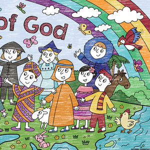 Giant I am a Child of God Coloring Page | 30" x 72" inches