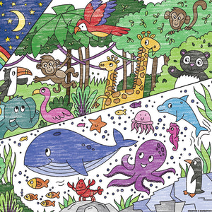 Giant Creation Story Coloring Page | 30" x 72" inches