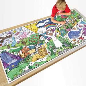 Giant Creation Story Coloring Page | 30" x 72" inches