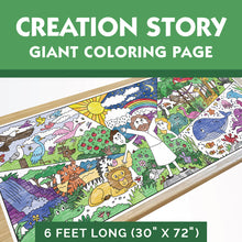 Load image into Gallery viewer, Giant Creation Story Coloring Page | 30&quot; x 72&quot; inches