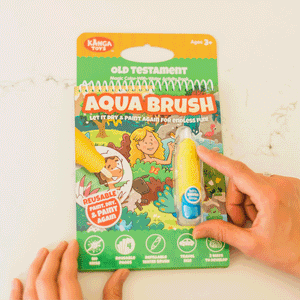 Three Pack Bible Aqua Brush Activity Book Set, Reusable Travel Activity