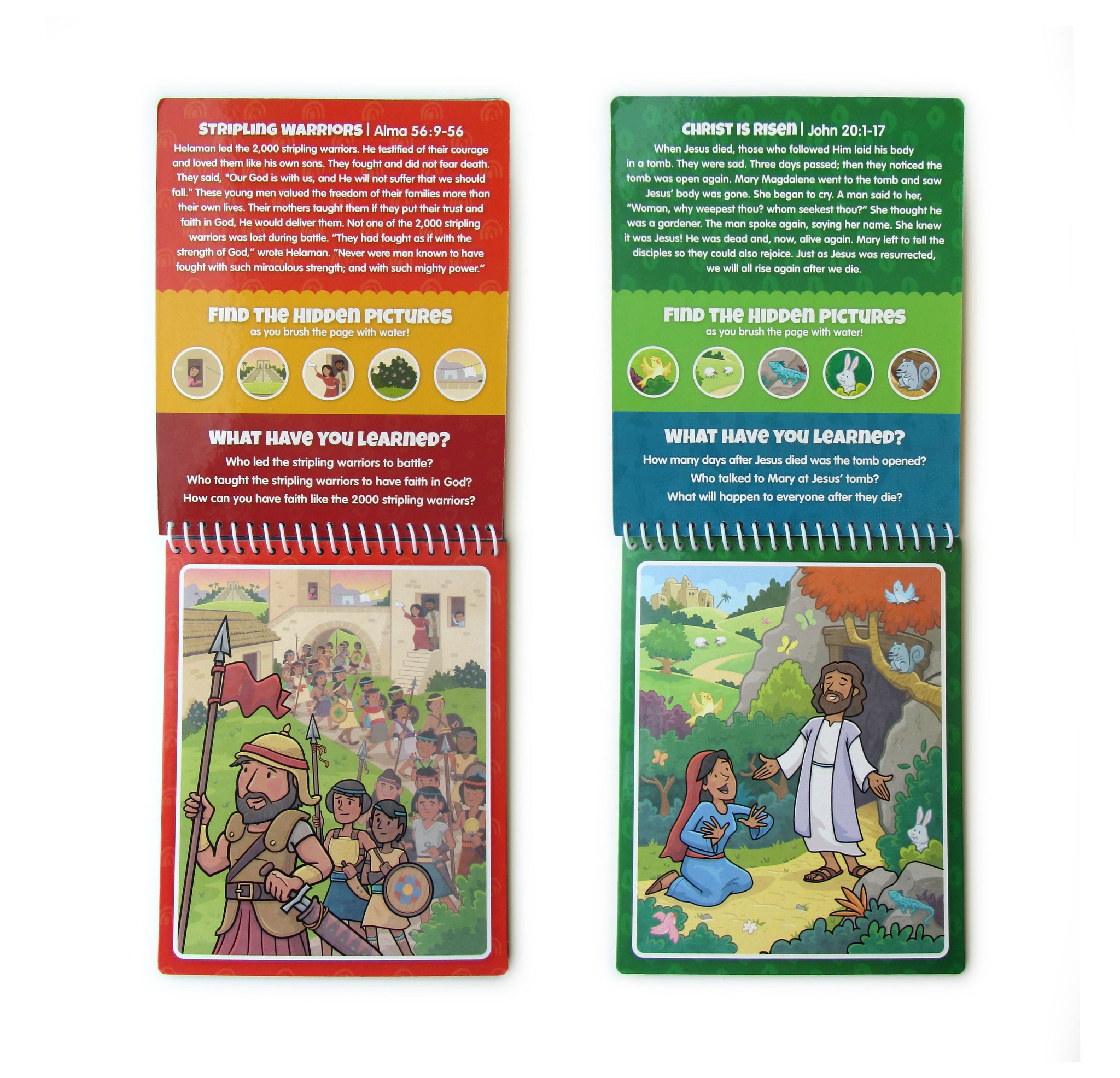 Two Pack Book of Mormon & New Testament Aqua Brush Activity Books, Reu –  KangaToys