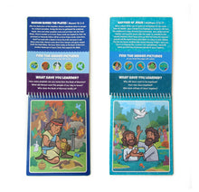 Load image into Gallery viewer, Two Pack Book of Mormon &amp; New Testament Aqua Brush Activity Books, Reusable Travel Activity