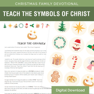 Teach The Children Christmas Symbols Digital Download