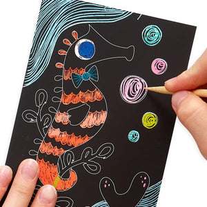MINI Scratch & Scribble Art Kit: Friendly Fish