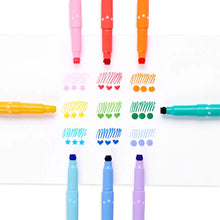 Load image into Gallery viewer, Confetti Stamp Double-Ended Markers - Set of 9